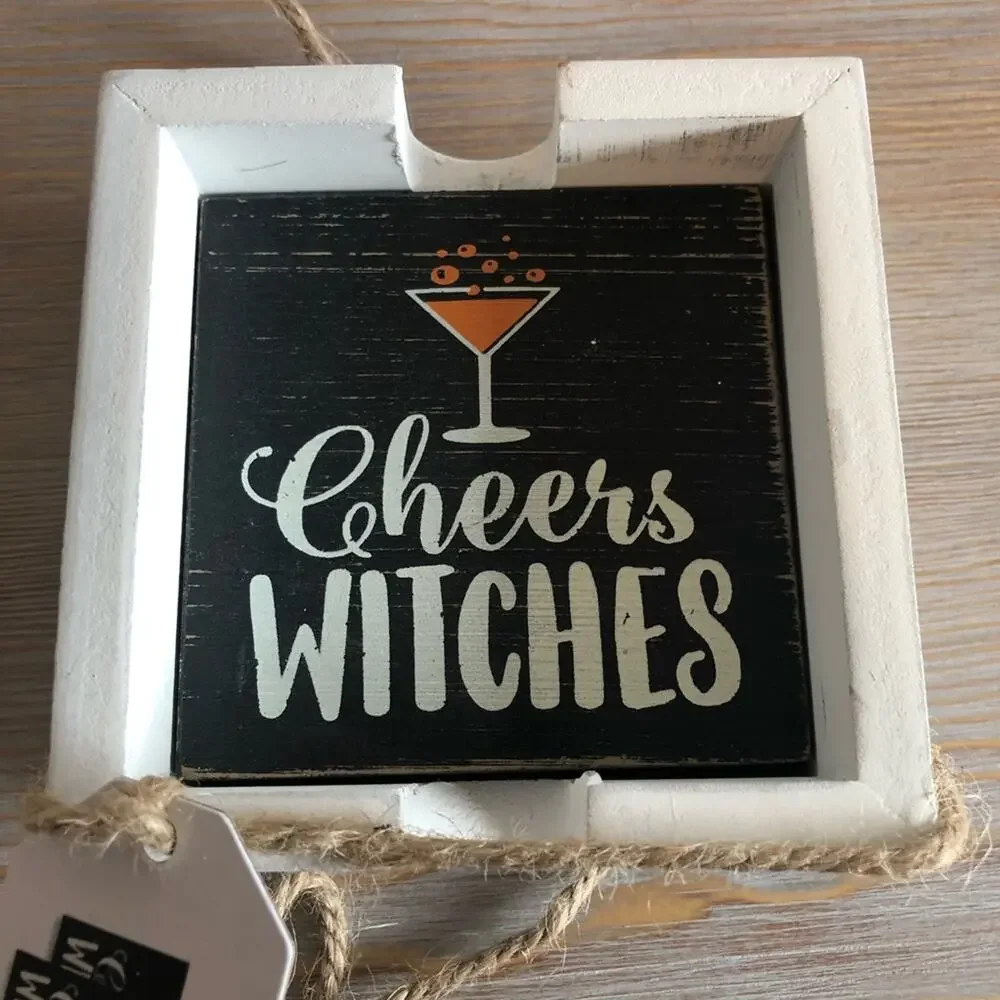 Halloween Themed Coasters - Set of Four - NWT